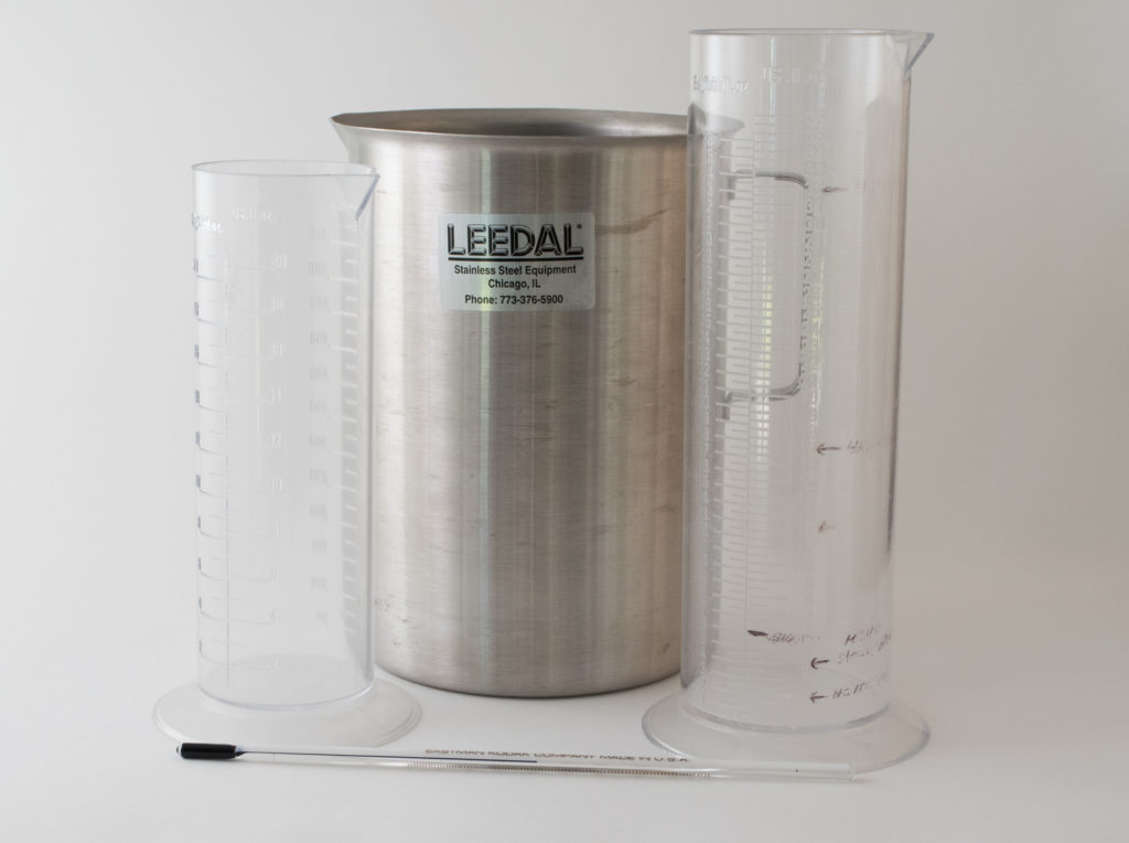 Beakers and Pitcher – And A Good Thermometer