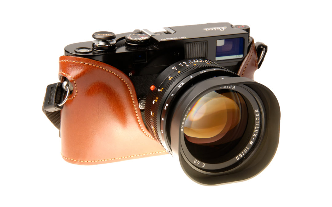 Leica MP with Noctilux-M and Luigi Case